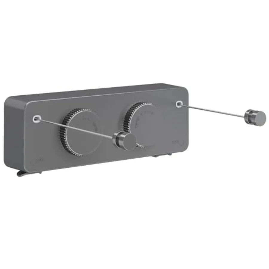 

Retractable Clothesline Anti-Sag Adjustable Knob Heavy-Duty Clothes Line for Indoors/Outdoors with 2 * 13.8ft Stainless Steel W
