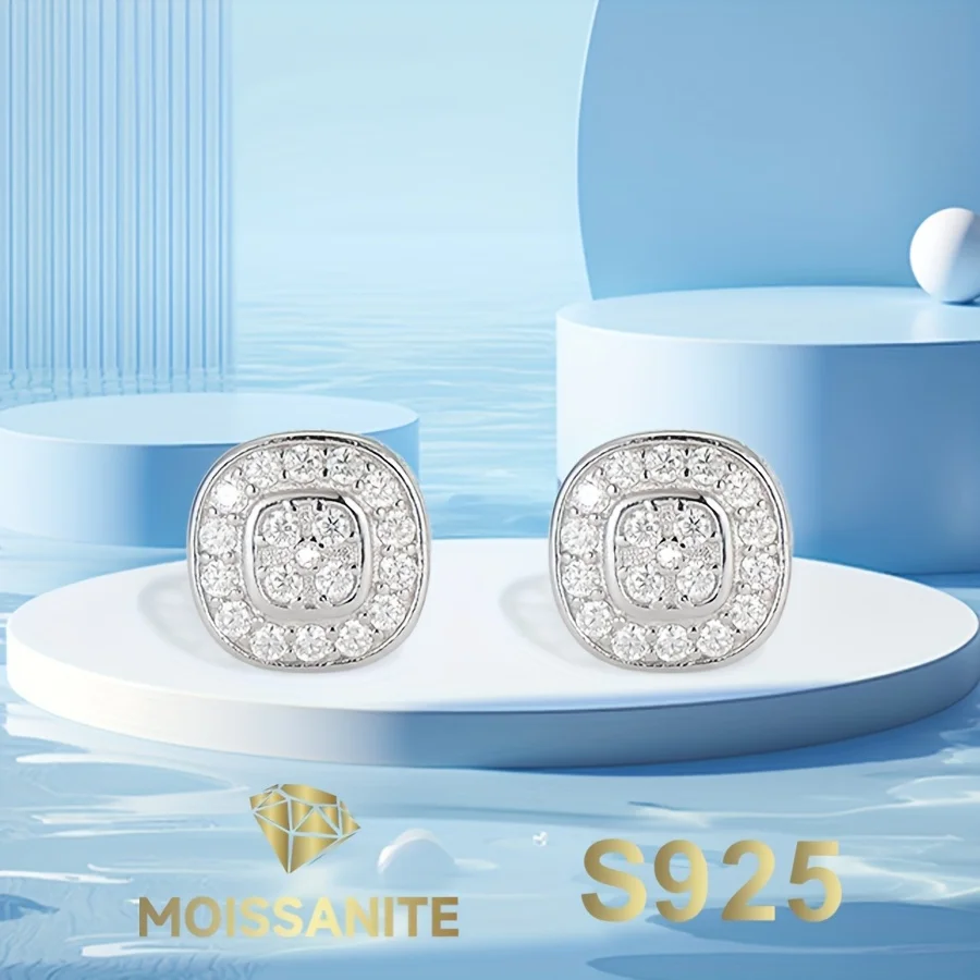 

D Color Moissanite Earrings 925 Sterling Silver Stud Earring for Women with Gra Certificate