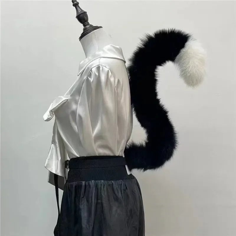 Vrouwen Lolita Harige Cosplay Dierenstaarten Halloween Party Rollenspel Sexy Vos Staart Cosplay Kostuum Kawaii JK Meisje Anime Props