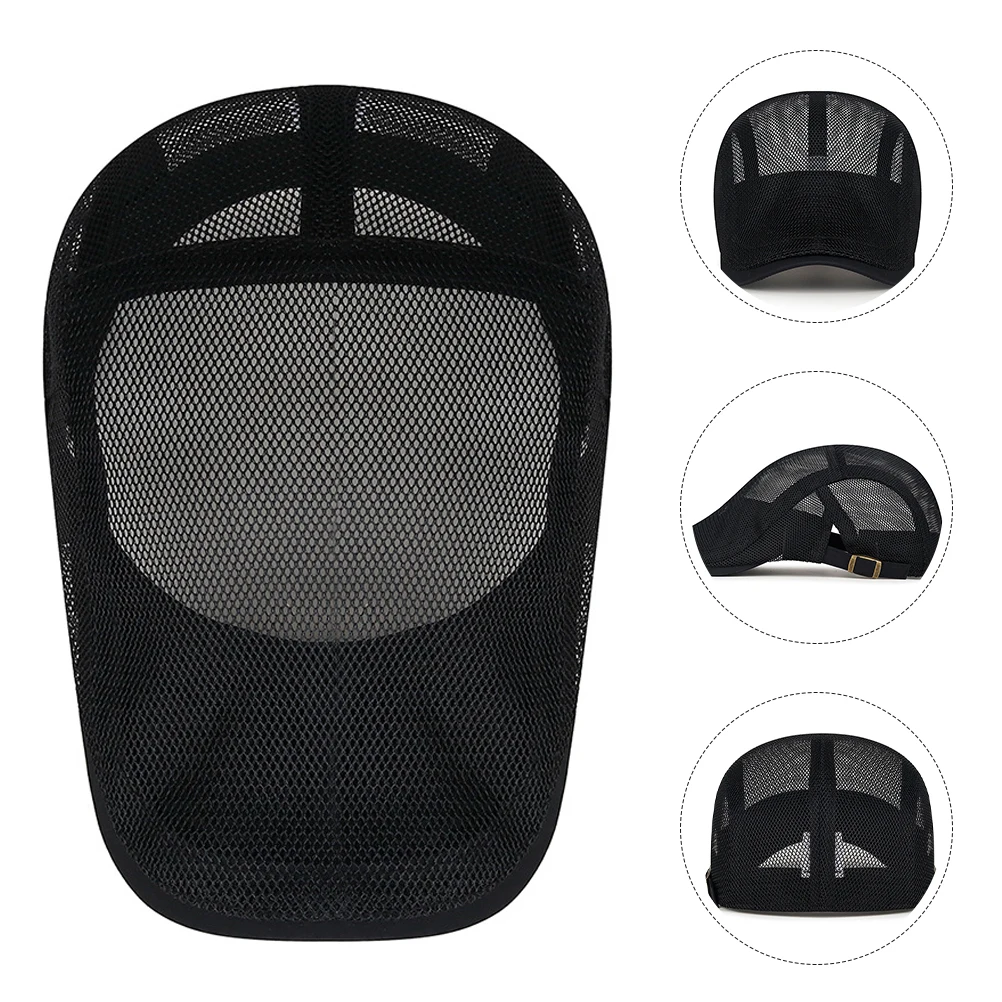 

Mesh Breathable Beret Cap Newsboy Hat for Men Thin Section Polyester Full Mesh Vintage Fashion Outdoor Sun Protection