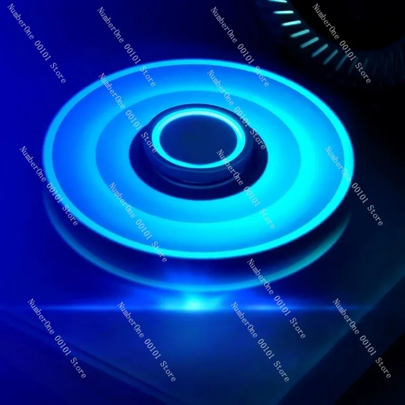 Luminous Alloy Fidget Spinner Broken Edge Design Night Glow Finger Snake Stress Relief Toy Rotating EDC Desk Gadget  Adults Men