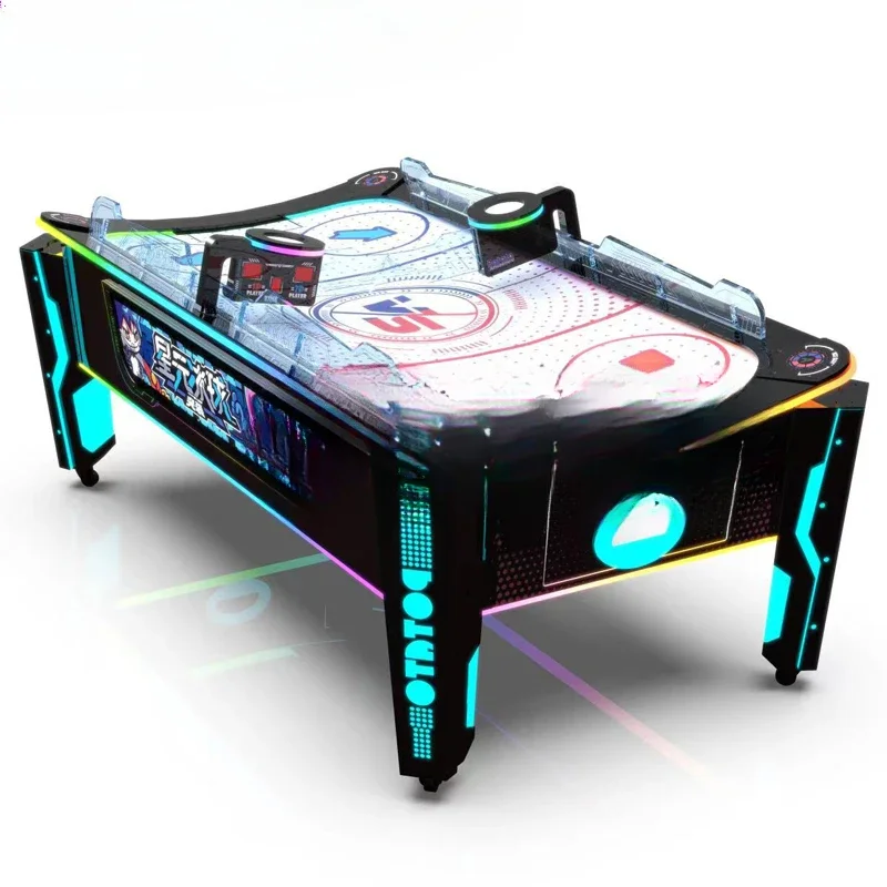 Arcade Game Machine Curved Ice Hockey Table Indoor Hockey Game Machine Coin Operated Curved Surface Air Hockey