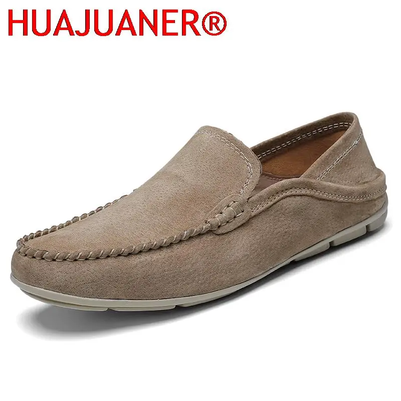 

Loafers Men Casual Summer Shoes Male Comfortable Leather Shoes Suede Lightweight Driving Shoes Fashion Flat Walking Shoes Soft