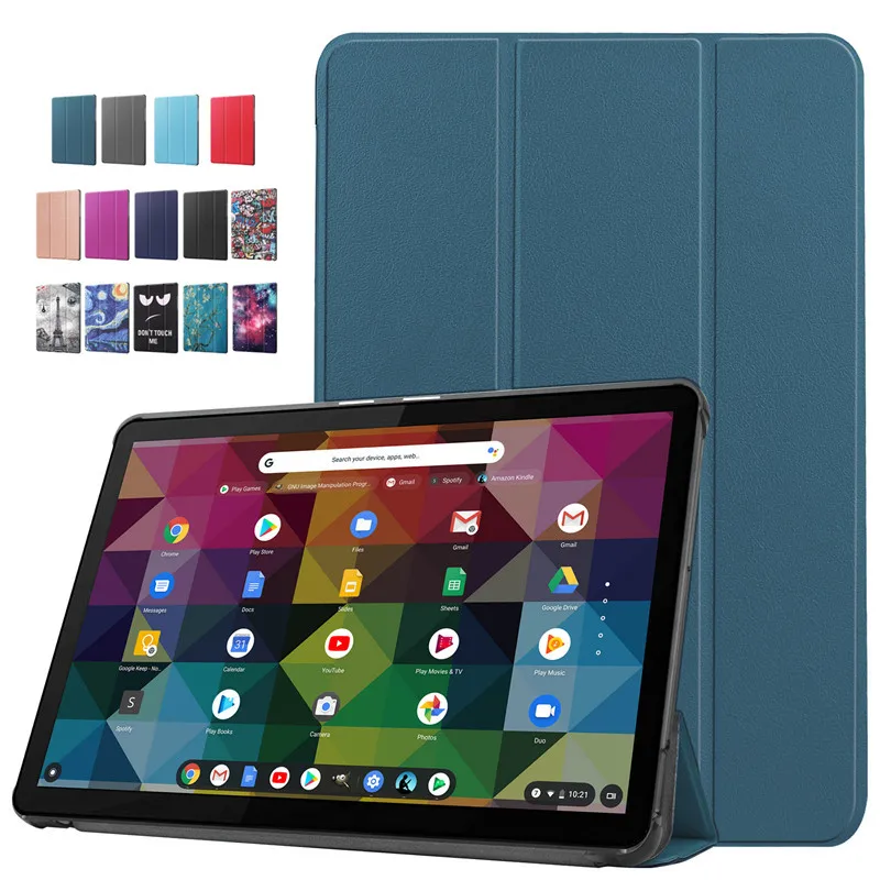 

For Lenovo Chromebook Duet Case PU Leather Folding Stand Smart Cover for Lenovo IdeaPad Duet Chromebook 10.1 inch 2020 Case