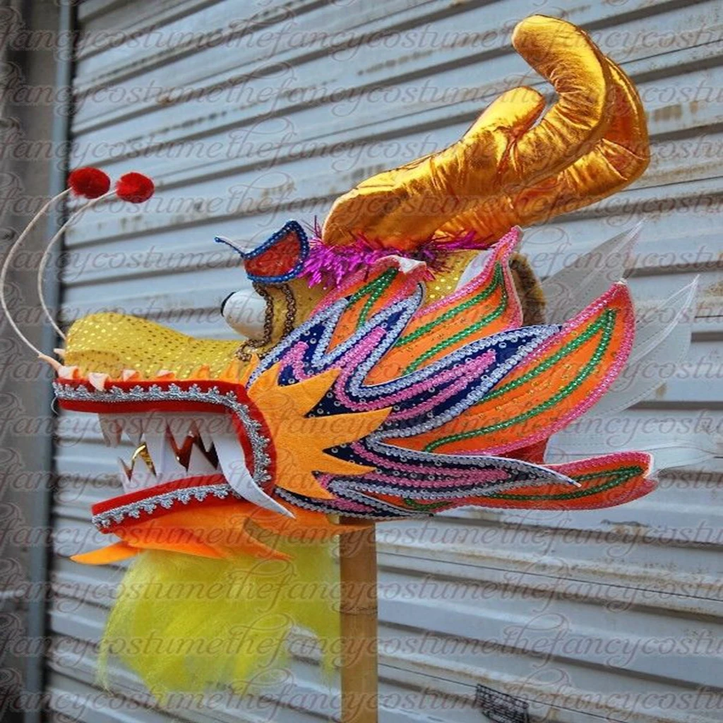18m CHINESE Spring Day Party Decoration National Culture DRAGON DANCE Silk Folk Festival Celebration Mascot Costume Stage Props