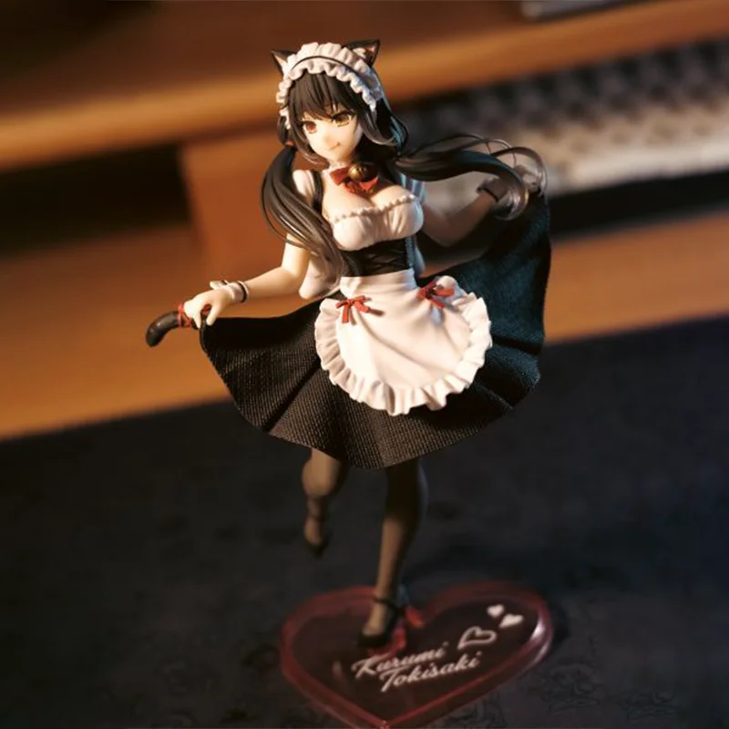 【100% Origina l】TAITO Date A Live V-Tokisaki Kurumi - Coreful Figure -Nekomimi Maid Ver. Karakter Kartun Model Seri Koleksi