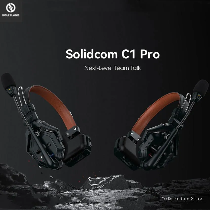 Hollyland Solidcom C1 Pro Full Duplex ENC Wireless Intercom Communication Headset System for Shooting TV Film Production