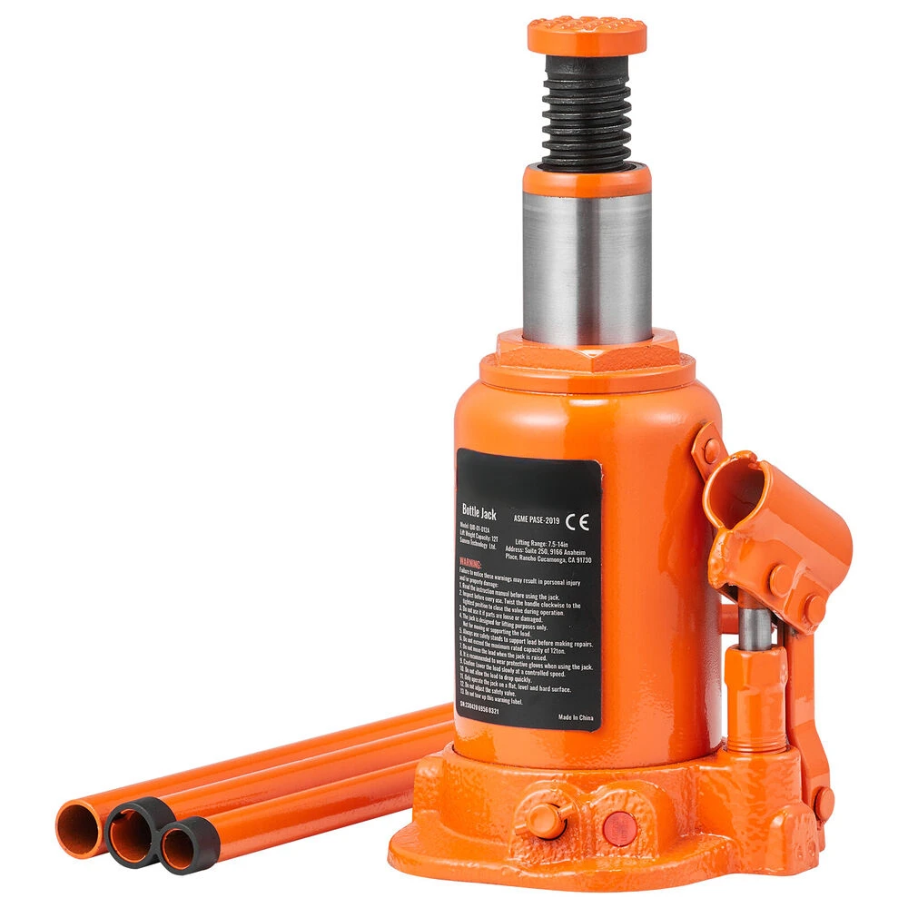 US- Hydraulic Bottle Jack 12 Ton (26455 LBs) Heavy Duty Welded Bottle Jack