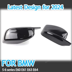 New M style Carbon Fiber Pattern Black Side Mirror cover Cap for BMW 5 Series E60 E61 E63 E64 2004-2008 520i 525i 528i 528xi 530