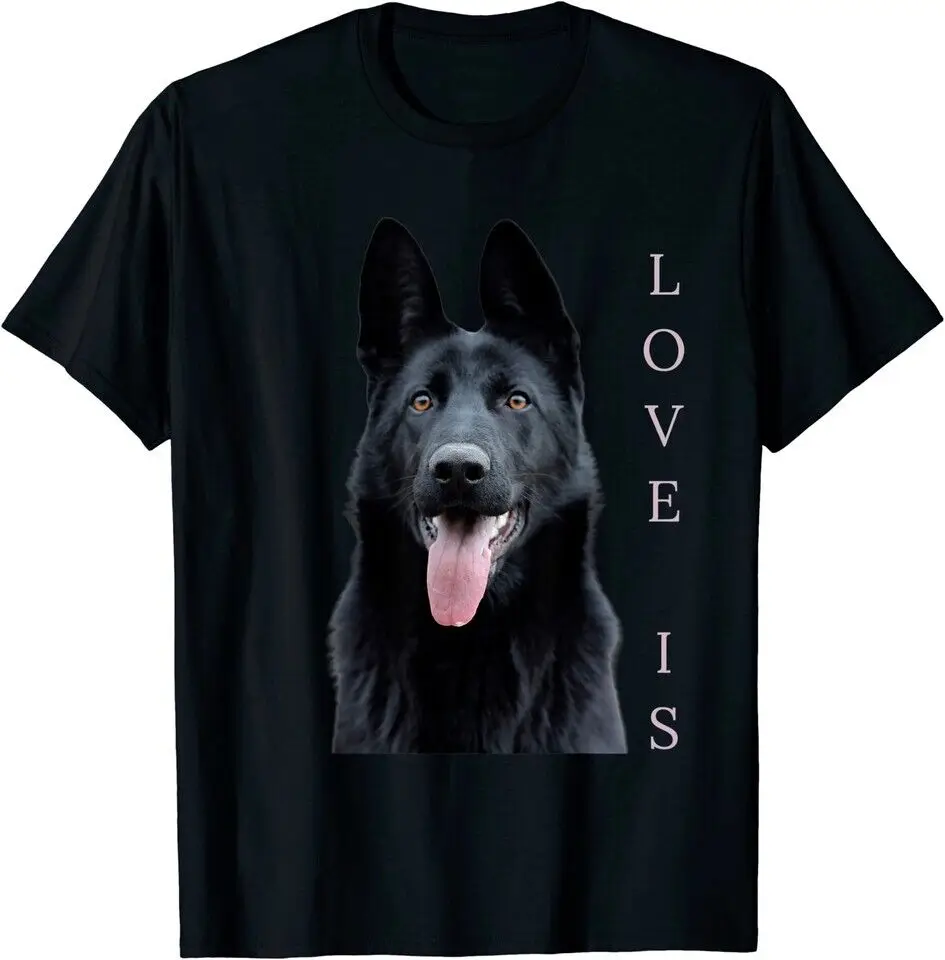 

Black German Shepherd Shirt Shepard Dog Mom Dad Love Black T-Shirt