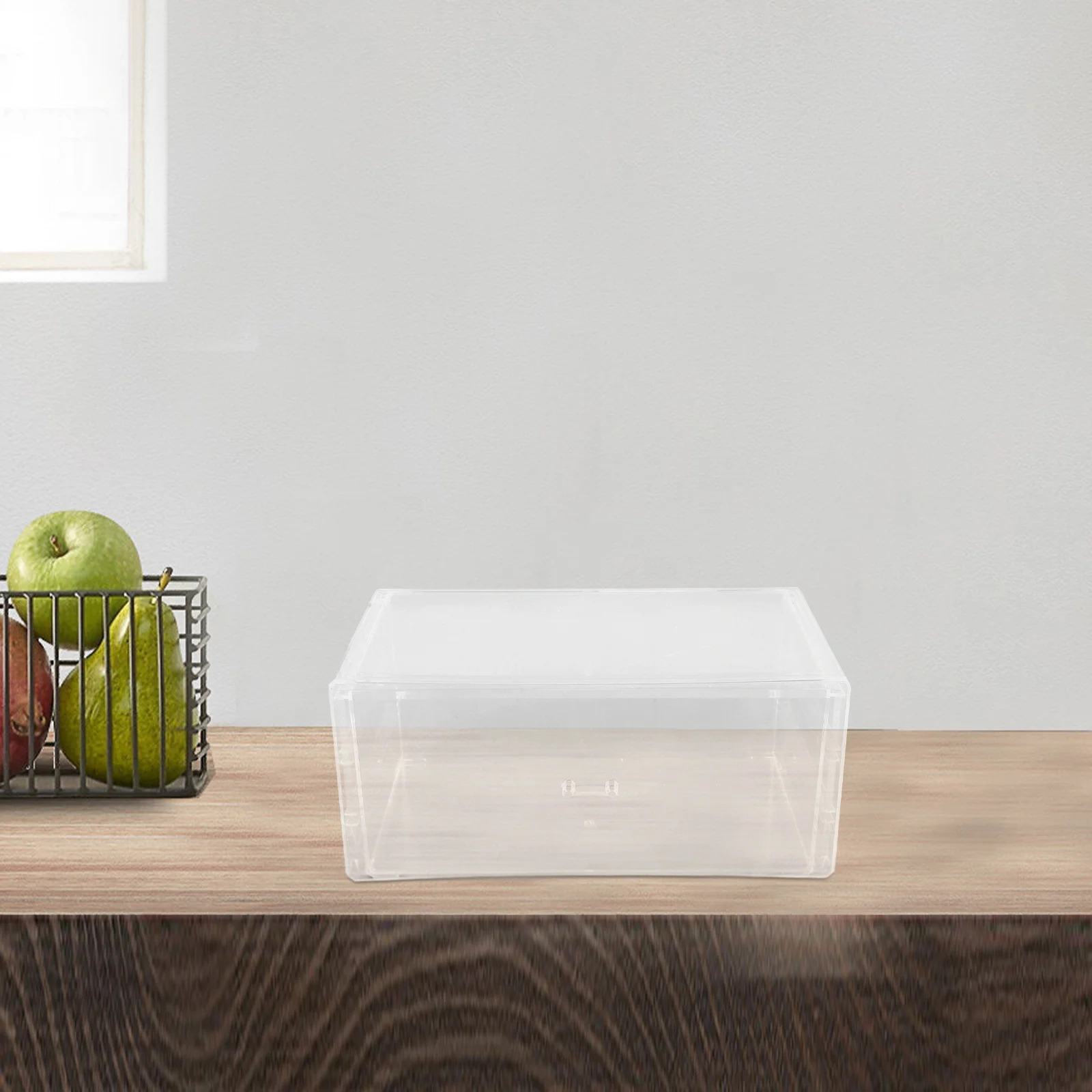 

Clear Desktop Drawer Organizer with Storage Compartment for Gloves Masks Makeup Supplies Home Stationary Craft