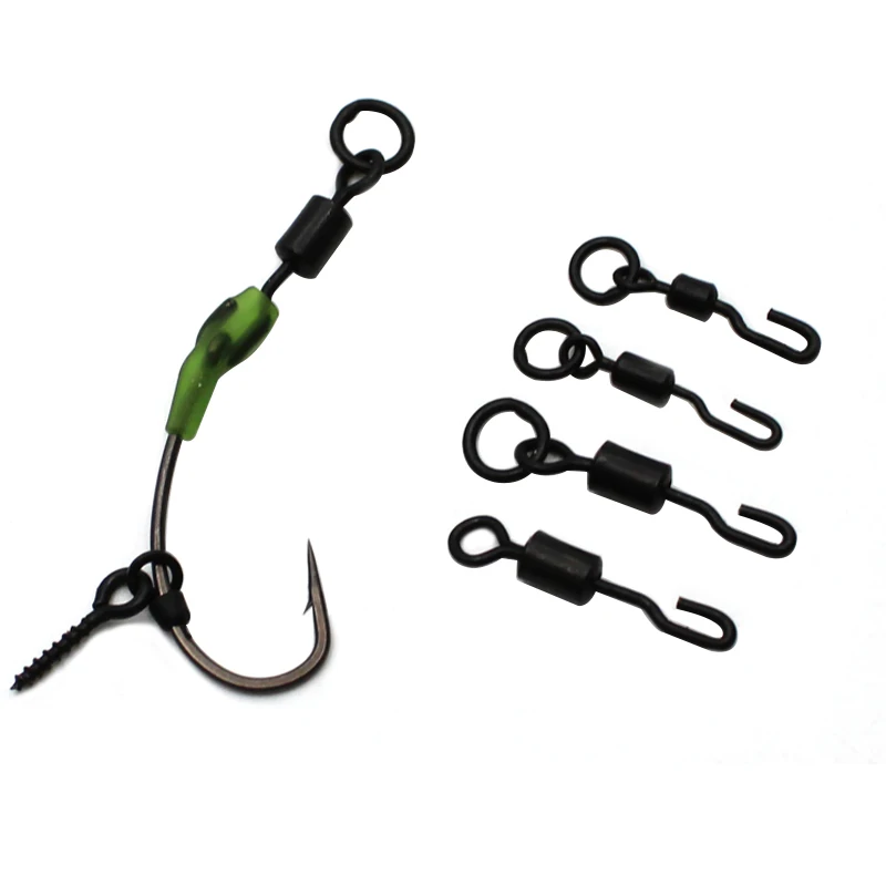 Anillo giratorio de tamaño 8/11, accesorios de pesca de carpa, giratorios de cambio rápido aptos para aparejos de carpa Ronnie, Boilies emergentes para aparejos de carpa