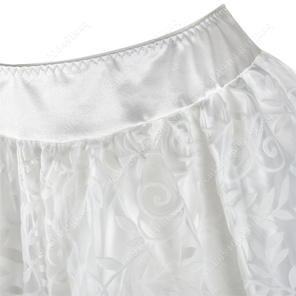 Steampunk Skirt Women White Goth Skirt High Low Bustle Skirt Tutu Burlesque Costume