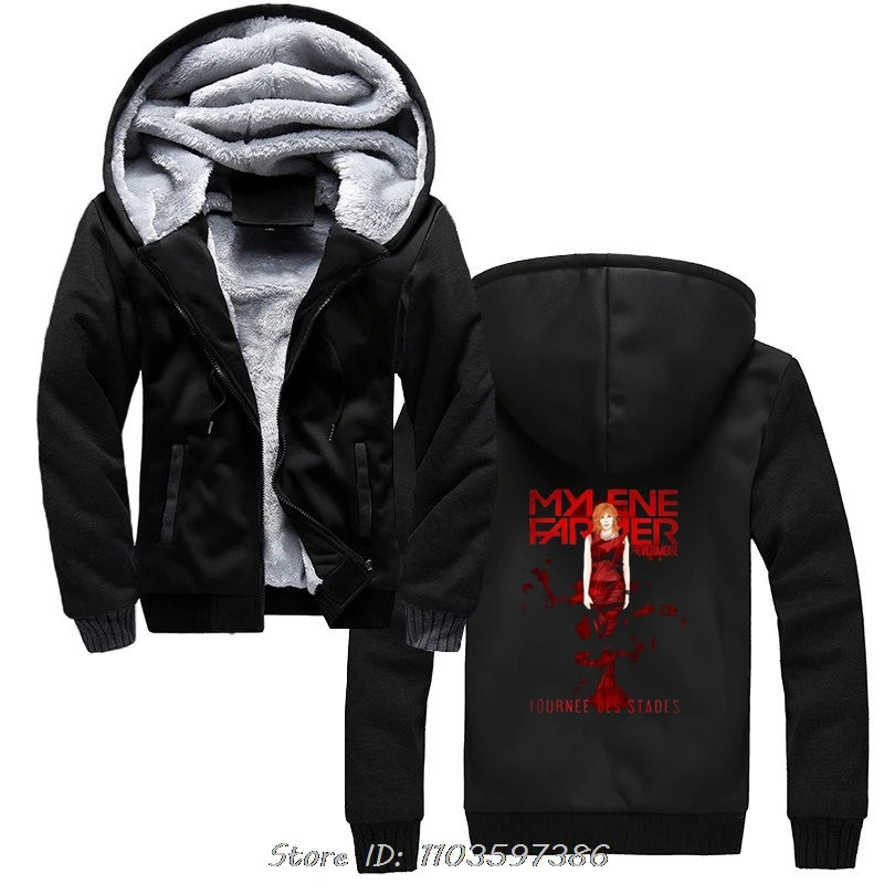 France Mylene Farmer Nevermore Hoodie French Hoody Cotton Jacket Zip Up Hoodies Men's Clothing Hip Hop Coats Tops Streetwear