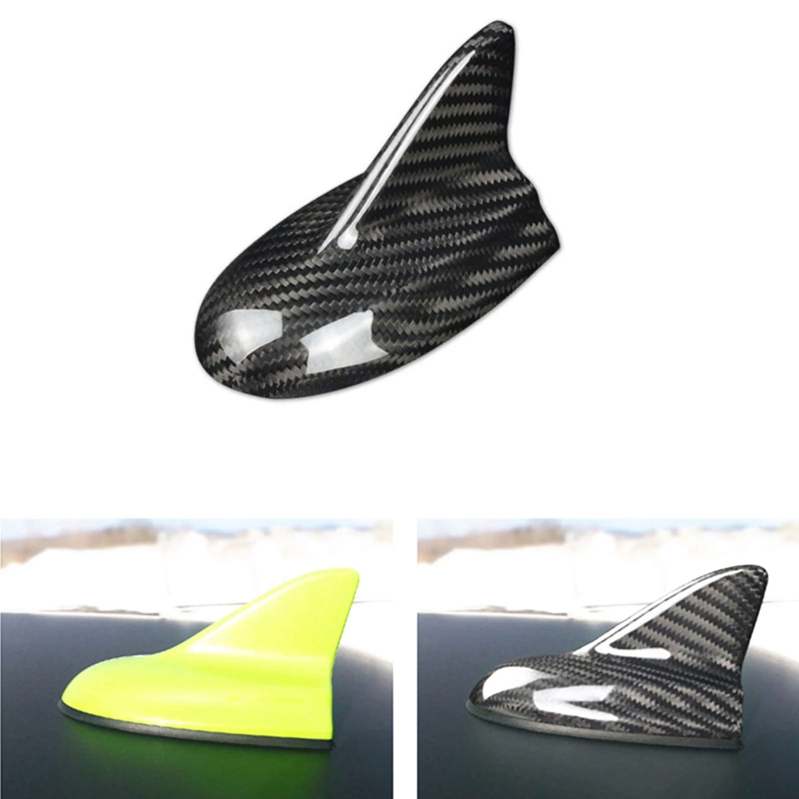 Exterior Roof Shark Fin Antenna Cover For Dodge Challenger SRT 2015-2021 Coupe 2-Door Carbon Fiber Dome Aerial Antennae Shell