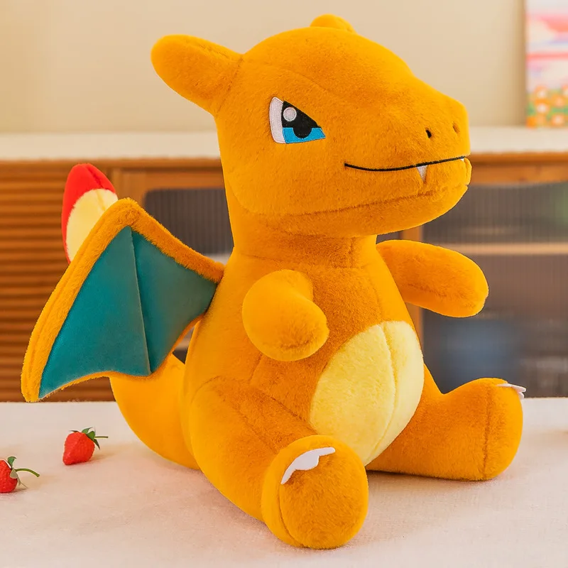 Peluche Pokemon Dracaufeu, 35-65cm, mignon, dessin animé, animal, oreiller doux, cadeaux pour enfants, décoration de chambre