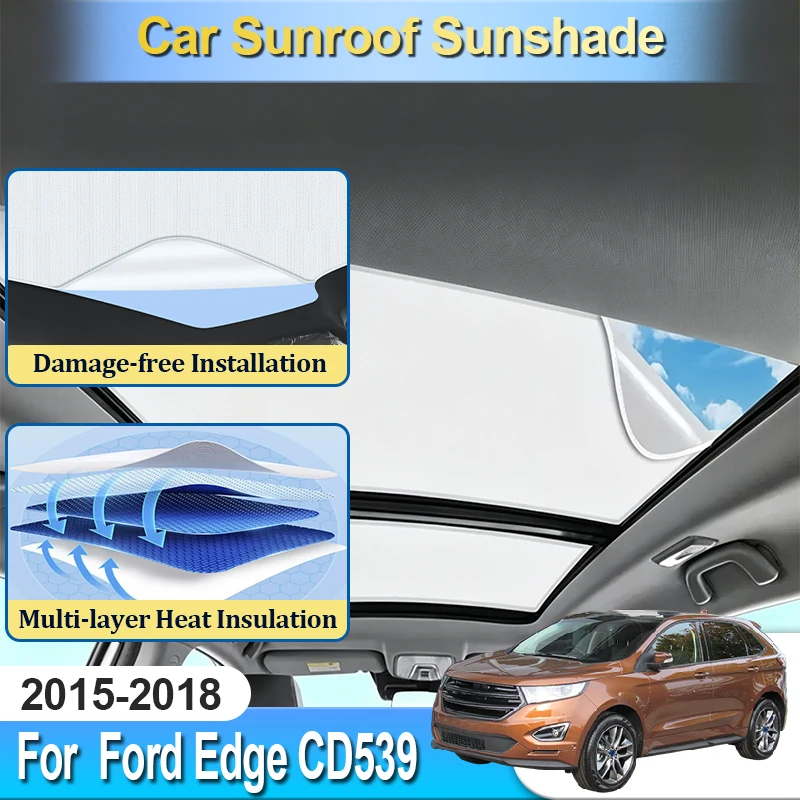 

Car Sunroof Sunshade For Ford Edge Plus CD539 Accesories 2015~2018 Window Sun Cover Visor Blocker Tools Electrostatic Body Kit