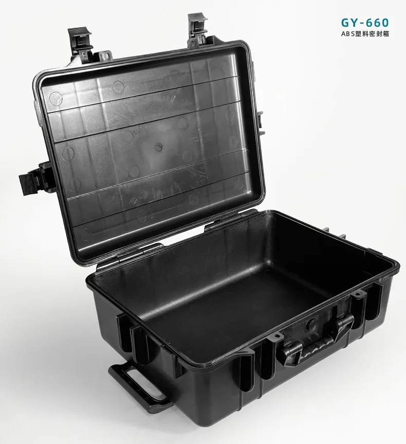 Trolley Box With Wheels Protective Toolbox ABS Tool Case Aircraft Plastic Instrument UAV Packaging Suitcase With Pre-cut Foam