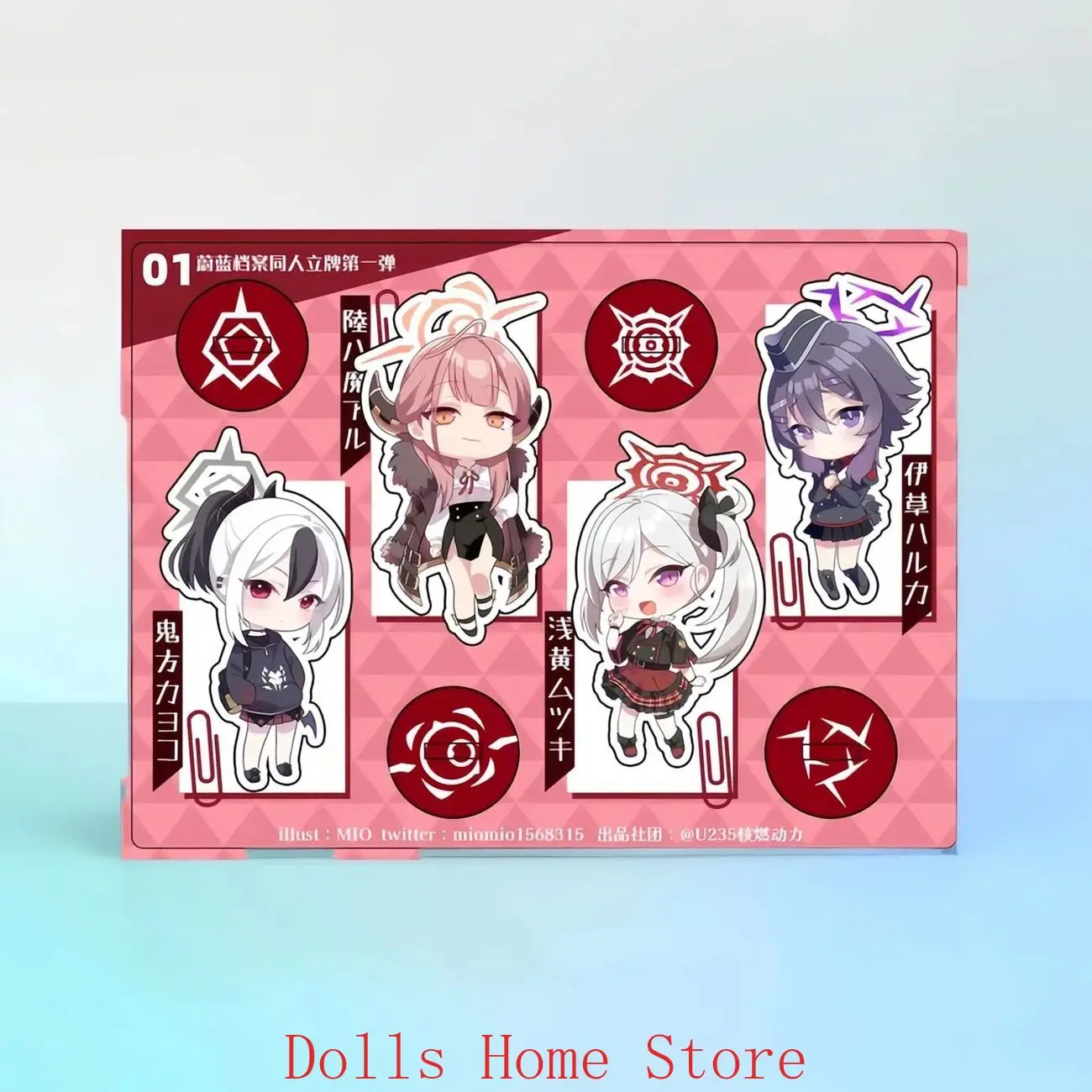 Game Blue Archive Kawaii Cosplay Acrylic Desktop Stand Standing Sign Model Prop Anime Cartoon Figure Fans Collection