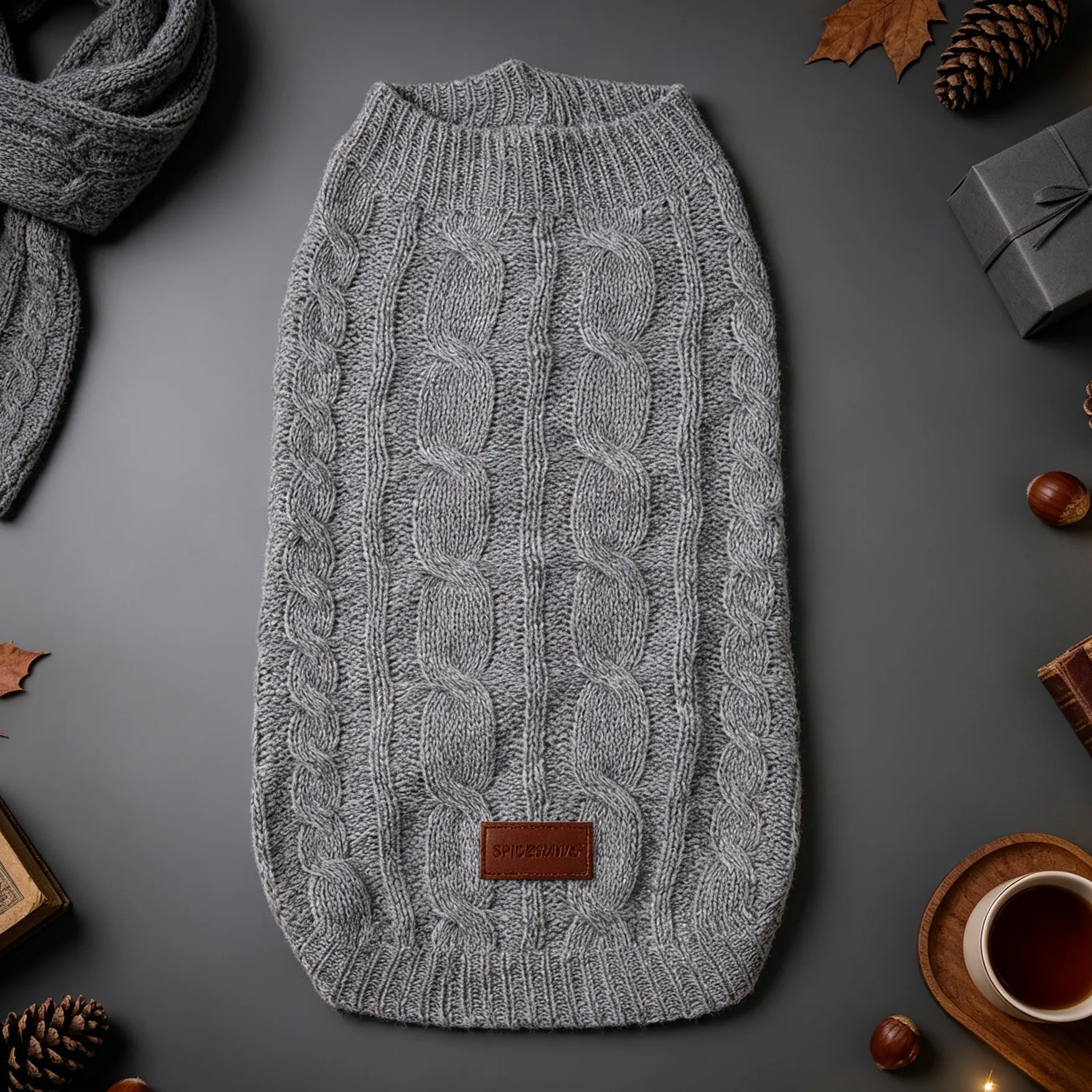 Hundepullover, gestrickte Weste für Haustiere, geflochtene Hundekleidung im Stil von „Fried Dough Twists“, warmer Mantel für Haustiere für Herbst und Winter, Kleidung für kleine Hunde. – Detail 22