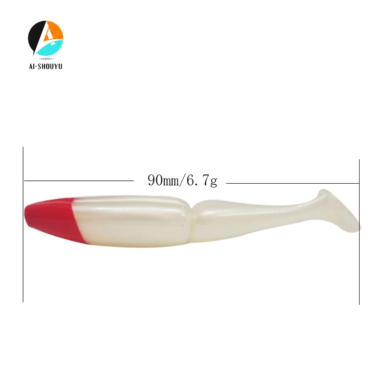 AI-SHOUYU 5pcs Easy Shiner Shad Pesca Fishing Soft Lure 90mm 6.7g Hot Lure Wobbler Leurre  Artificial Fishing Soft Fishing Lure