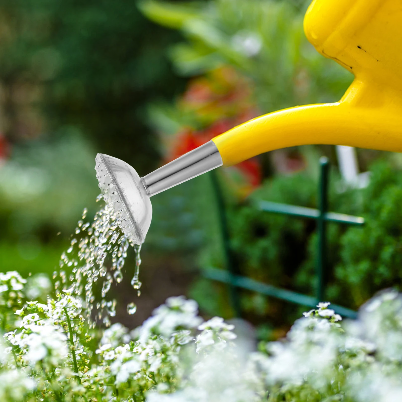 

Stainless Steel Watering Can Nozzle Replacement Attach for Indoor Outdoor Plants Fine Spray Garden Hose Accessory