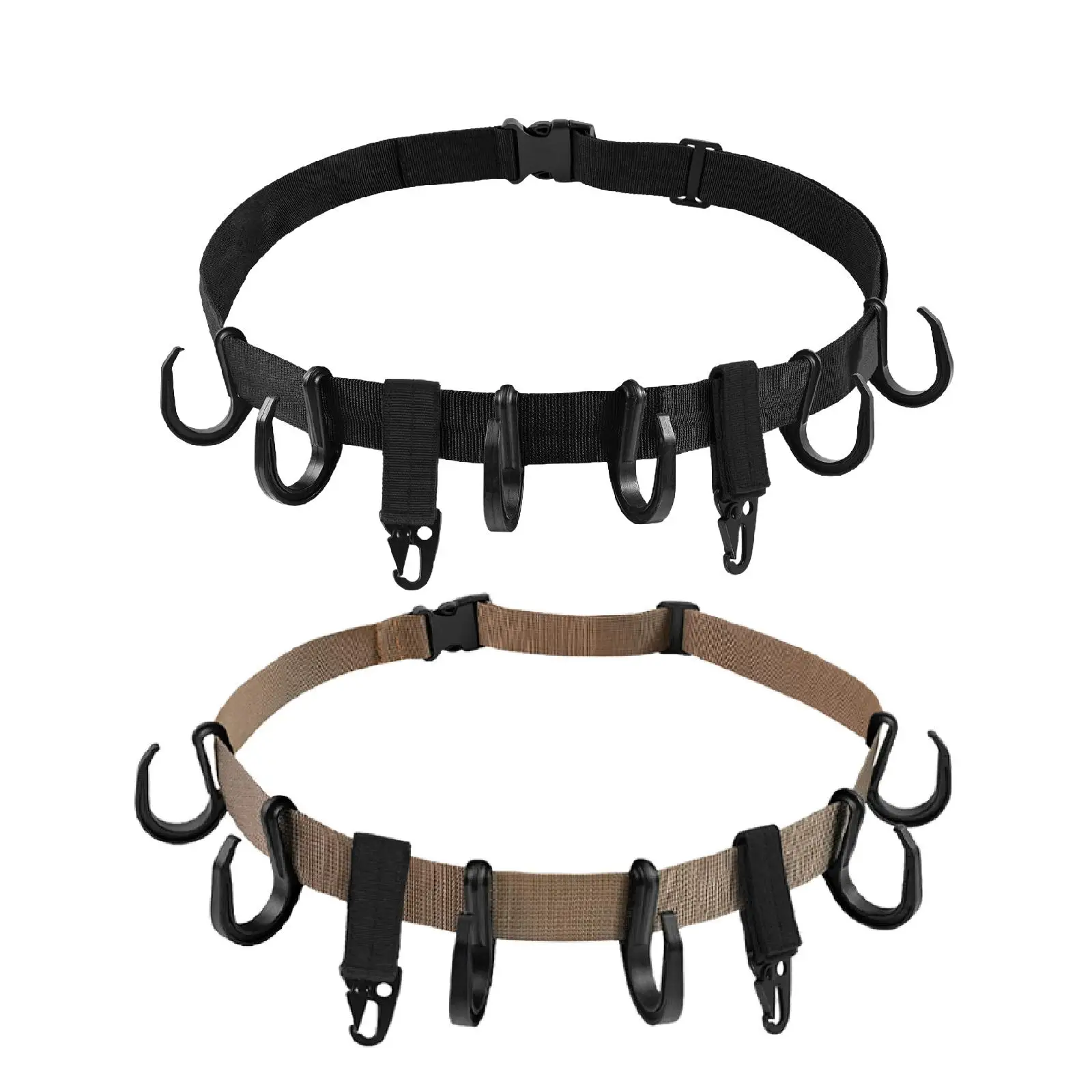 حامل شماعات حزام Treestand مع خطافات، محمول، حزام حامل شجرة، خطافات متعددة، حامل ملحقات للرحلات والتسلق #3