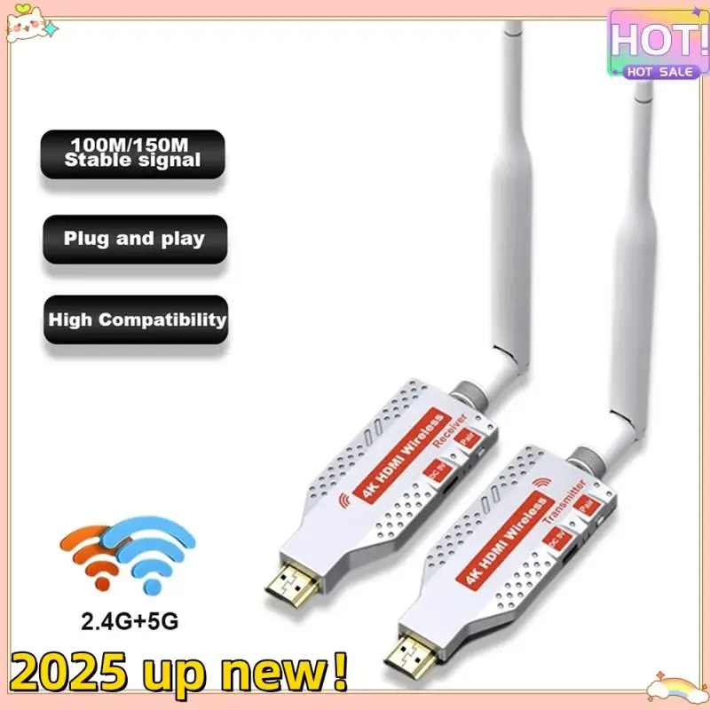 

Delicate Texture- Wireless Extender 4K Transceiver For Digital SLR Cameras, PC Laptops To Projector Tvs