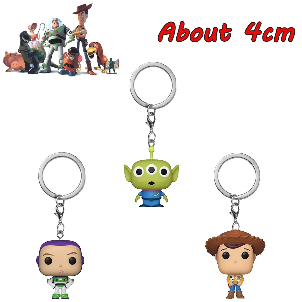 

Toy Story Slinky Dog Woody Buzz Lightyear Alien Keychain Action Figure Collection Model Toys for Children Gift