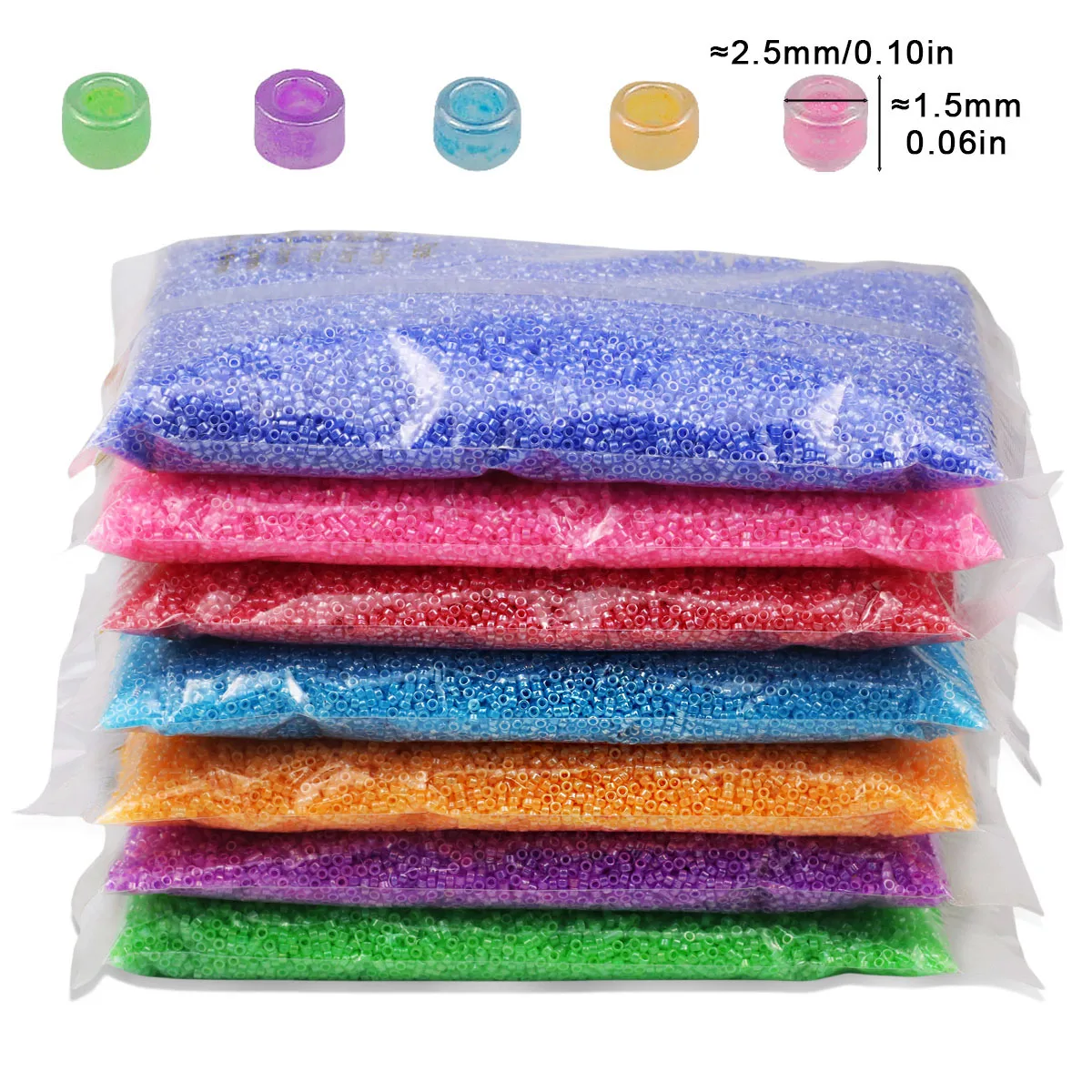 2,5mm Glasperlen für Stickerei 450g pro Packung Handgefertigte DIY Schmuckherstellungsperlen Lose Perlen Armband-Zubehör – Detail 1