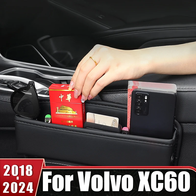 

For Volvo XC60 2018 2019 2020 2021 2022 2023 2024 Car Seat Crevice Storage Box Key Phone Card Holder Organizer Pocket Pocket