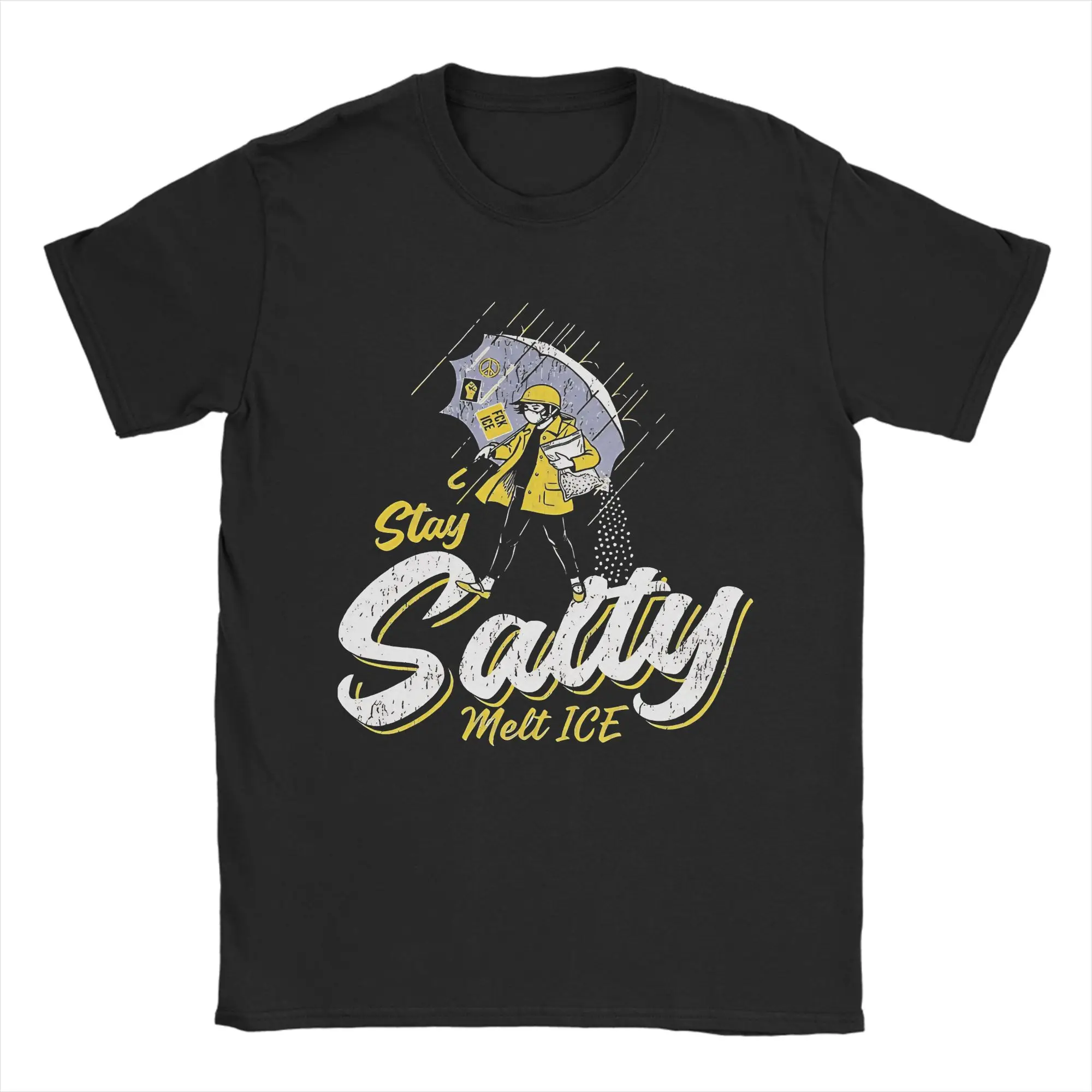 

Футболка Stay Salty Melt Ice Anti Ice 6051647516.2574, мужская и женская, хлопковая, с принтом, одежда