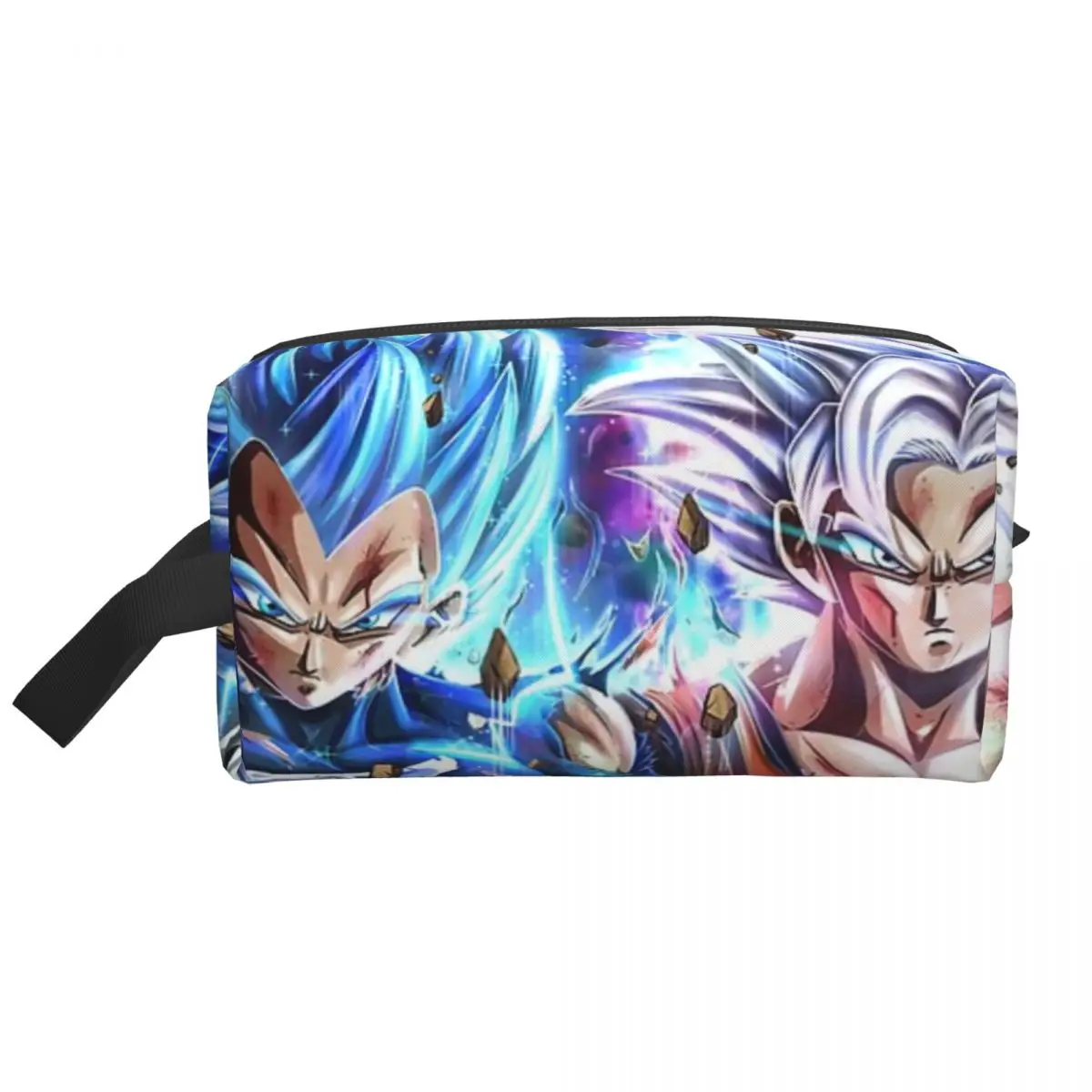 Vegeta And Goku Power Up Makeup Bag for Women Travel Cosmetic Organizer Storage Toiletry Bags