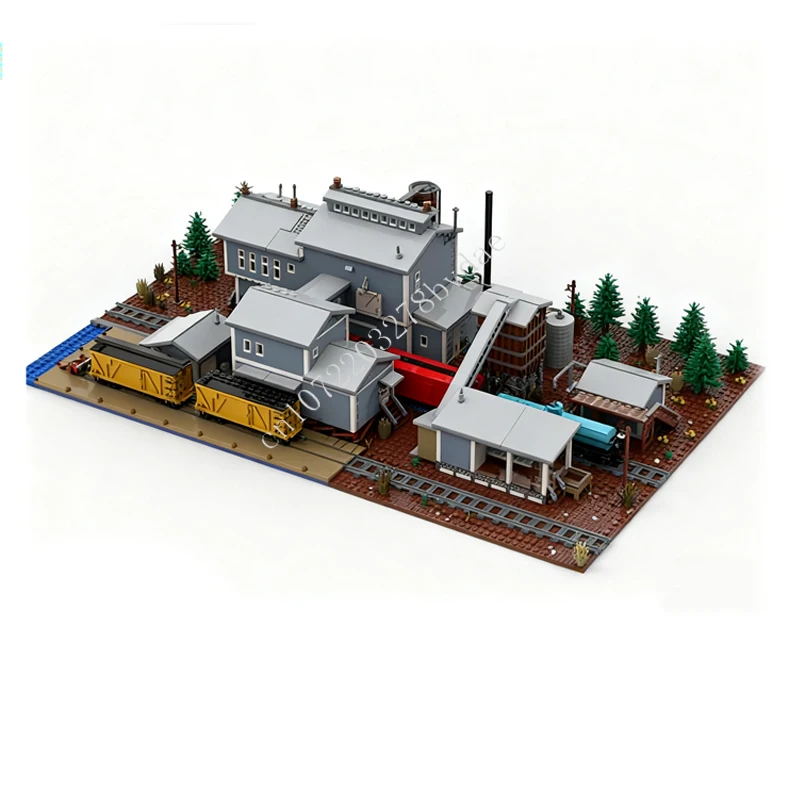 

16846PCS Pulp Mill Full Set MOC streetview Puzzles Sets Architecture Creative Assembly Christmas Birthday Toy Gift for Kids Ages