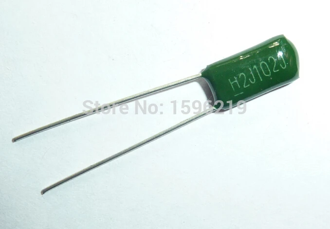 

100pcs Mylar Film Capacitor 630V 2J102J 1000pF 1nF 2J102 5% Polyester Film capacitor