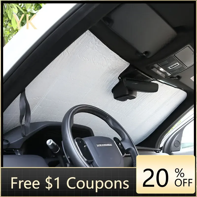 

Алюминиевая фольга, серебряная передняя лобовое стекло автомобиля, термозанавеска, солнцезащитный крем, автомобильные аксессуары для Land Rover Discovery Sport 15-25