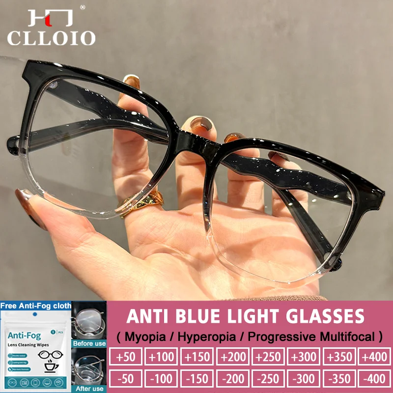 

CLLOIO New Design Simple Square Myopia Hyperopia Prescription Optical Glasses Women Anti Blue Light Reading Computer Eyeglasses
