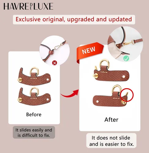 Imagen 2 del producto Correa de repuesto de cuero para bolso cruzado Longchamp, Mini bolso, correa de hombro sin perforación, accesorios para bolso modificado