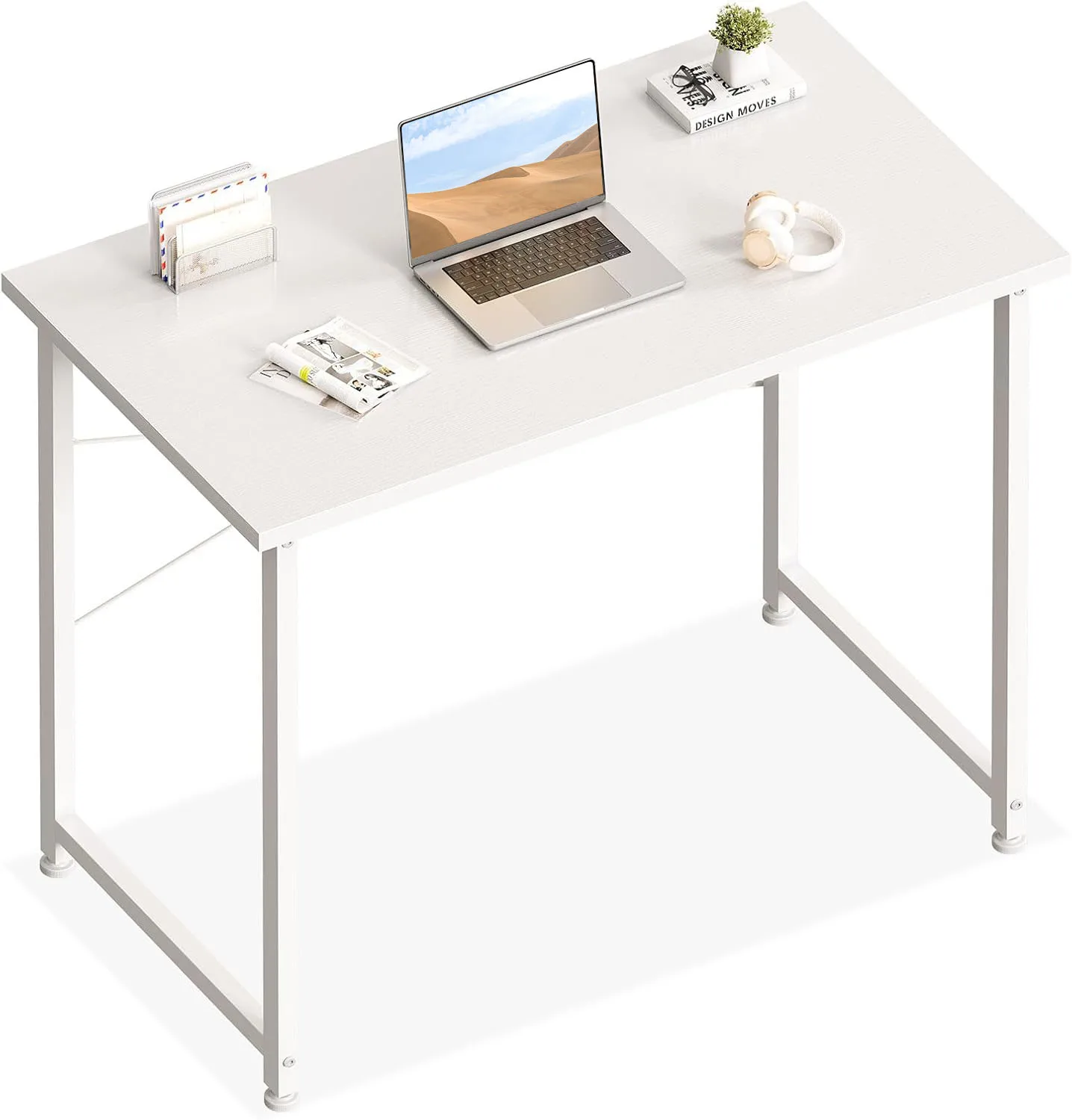 Coleshome Petit bureau, table d'ordinateur 80x40 cm, table PC, bureaux blancs pour petites pièces