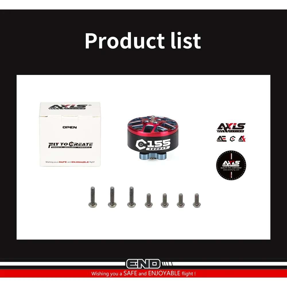 

Бесщеточный двигатель Axisflying C155 4800KV FPV для 2,5-3,5-дюймовых дронов Cinewhoop, термостойкие аксессуары для длинных дронов
