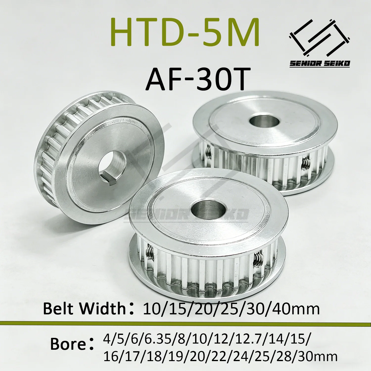 

HTD5M Timing Pulley 5M 30teeth Belt Width 10/15/20/25/30/40mm Bore 5-30mm Synchronous Wheel Pitch 5mm Belt Pulley