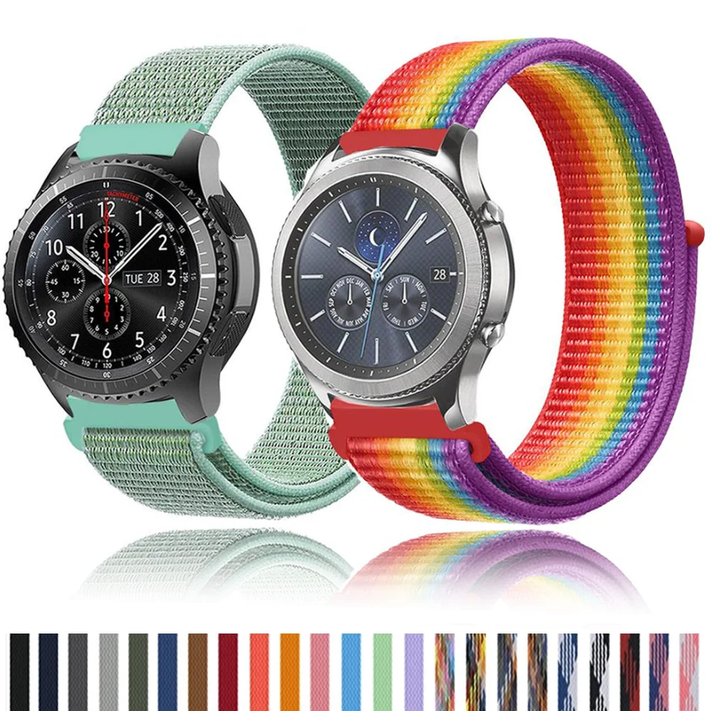 22/20MM Nylon Band For Amazfit GTS/2/2e/GTS2 Mini/GTR 3 Pro 42mm/47mm/GTR2/2e/stratos 2/3 Sport Loop Bracelet Amazfit bip strap