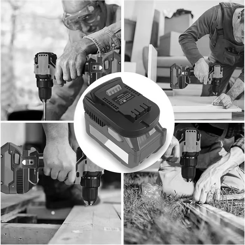 AR20DW battery adapter converts for DeWalt 18v-20v Max lithium battery to for Ridgid AEG 18v Lithium battery