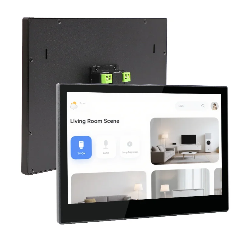 YC-SM10P 10.1 Inch IPS LCD Android 13 PoE RJ45 Smart Home Touch Panel with RS485 for USA Market