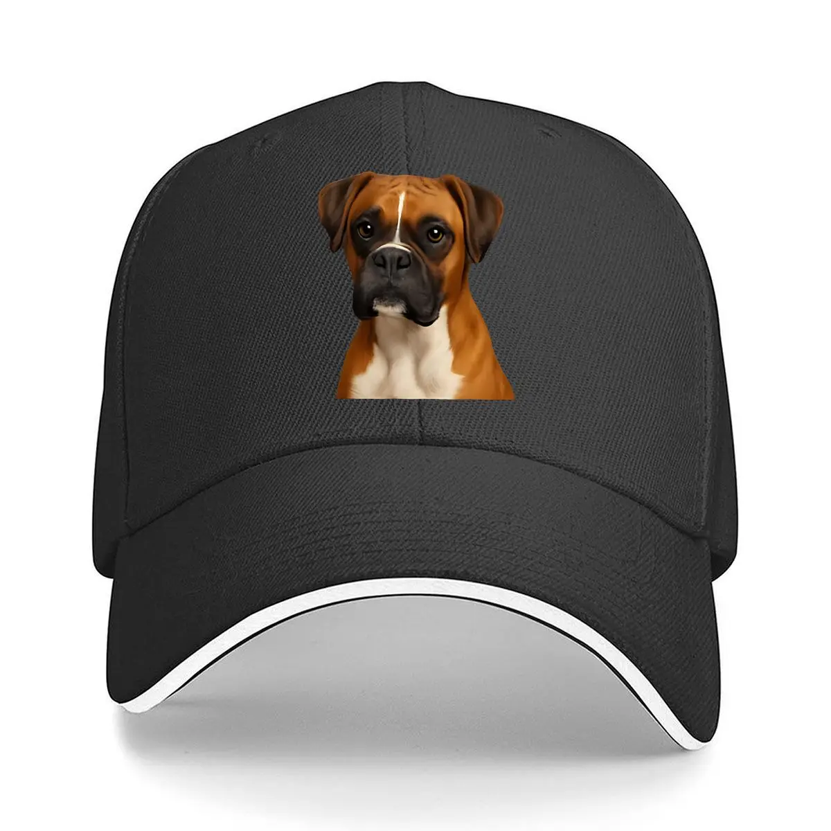 Realistic Boxer Dog Home Decor Hip Hop hat Fashion Outdoor Sports Sandwich Baseball Cap
