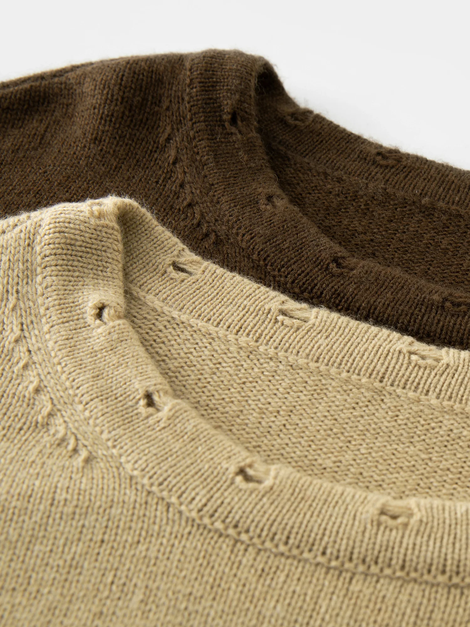 DUSHU WinterWomen Sweater Letter Printed Female Brown Casual Pullover Sweaters Round Neck Drop Sleeve Knitted Tops 24DS84642