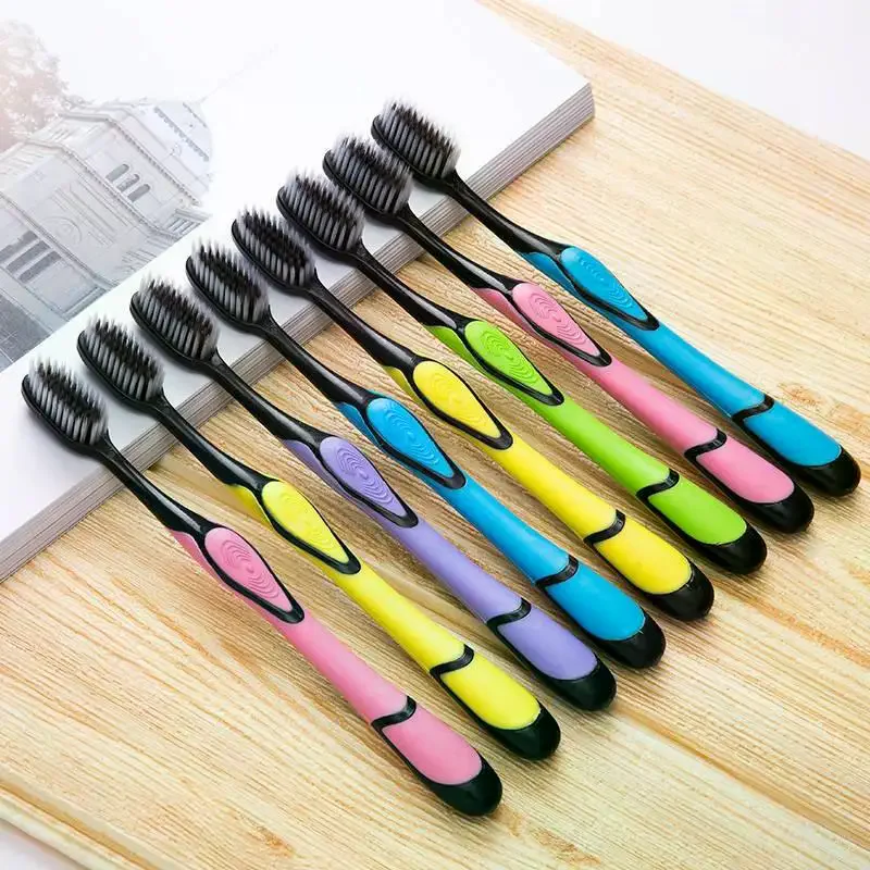 5/10Pcs Durable Small Round Head Soft Hair Toothbrush Individually Packaged For Adults Color Random