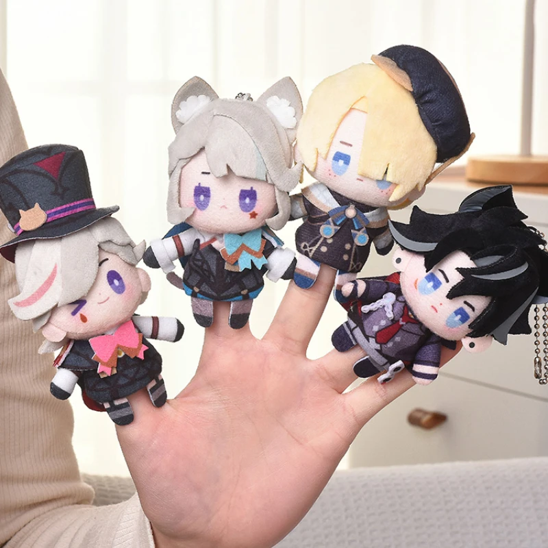 Anime Game Genshin Impact Cosplay Finger Puppets Wriothesley Kawaii Attendent Cotton Doll Kids Plushies Mini Toy Figures Gifts