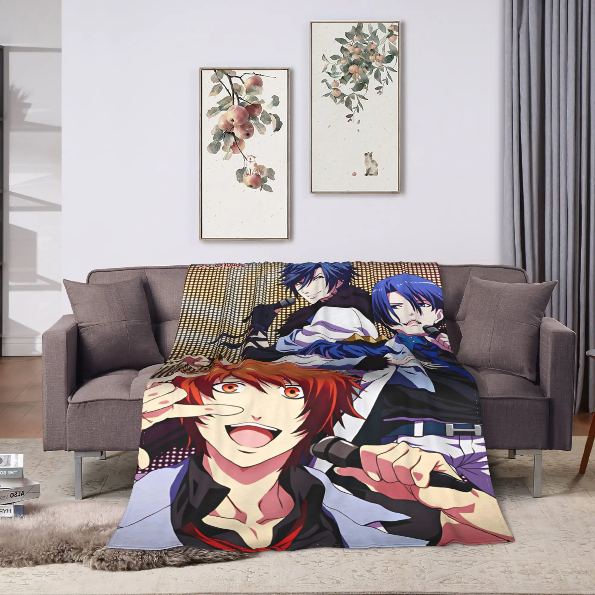 U-Uta no Prince-sama Hijirikawa Masato   Flannel Blanket  for Home Decor Decorative Street Trend Bedspread Sofa Bed Cover