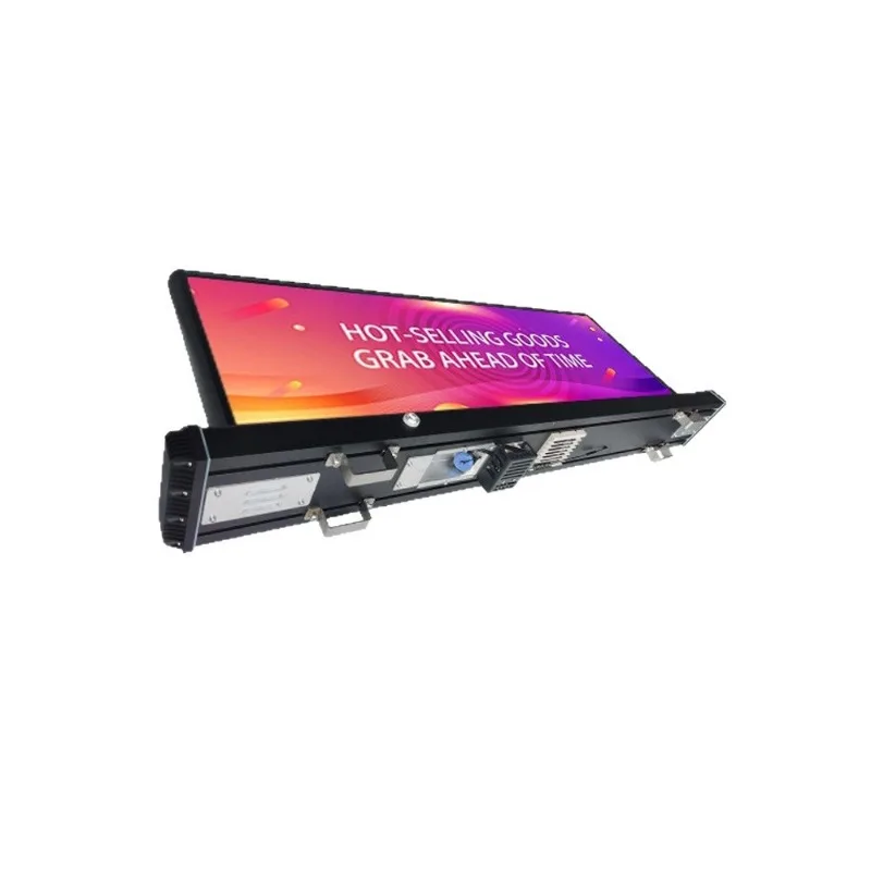 Online car-hailing P2.5/3.3 advertising machine, top double-sided highlight LED taxi roof light LED screen
